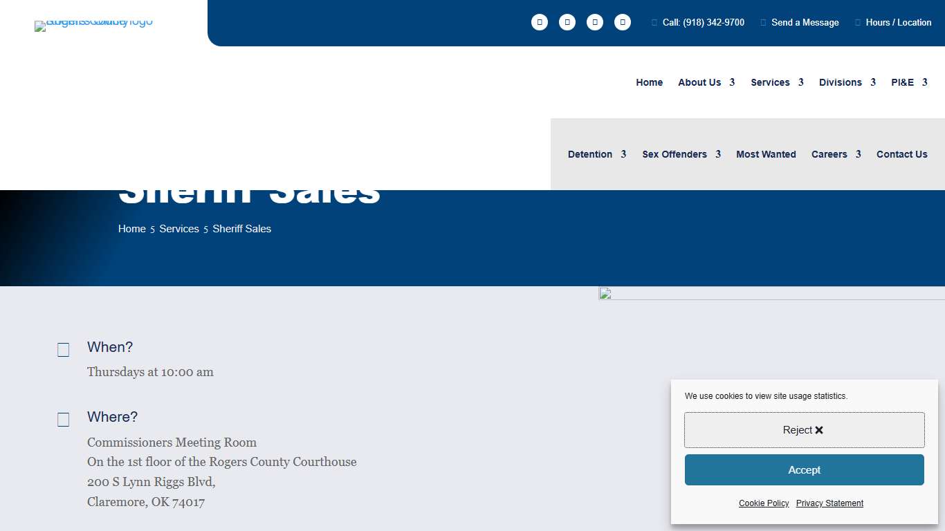 Sheriff Sales | Rogers County Sheriff's Department